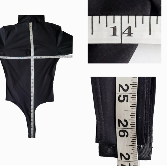 CINQ a Sept Bodysuit Black Choker Lace Cuff Long Sleeves - Picture 9 of 12